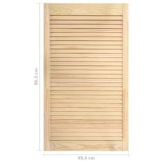Vidaxl Vrata z letvicami trdna borovina 99,3x49,4 cm