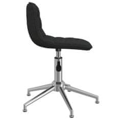Vidaxl Vrtljivi pisarniški stol, črne barve, oblazinjen s tkanino
