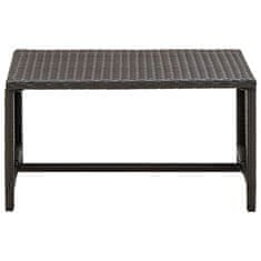 Vidaxl Klubska mizica rjava 70x40x38 cm poli ratan