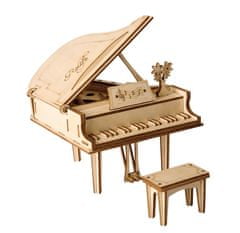 Robotime Grand Piano, Lesena 3D sestavljanka, (TG402)