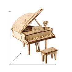 Robotime Grand Piano, Lesena 3D sestavljanka, (TG402)