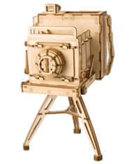 Robotime Vintage kamera, Lesena 3D sestavljanka, (TG403)