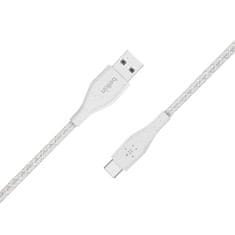 Belkin kabel, USB-C, USB-A, hitro polnjenje, bel (F2CU069bt04-WHT)