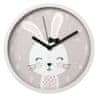 Lovely Bunny stenska ura, premer 25 cm, tiho delovanje