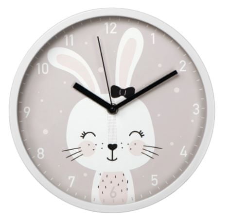 Hama Lovely Bunny stenska ura, premer 25 cm, tiho delovanje