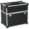 Kovček za orodje 43,5x22,5x34 cm črn aluminij