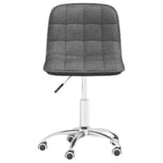 Vidaxl Vrtljivi pisarniški stol, svetlo siv, oblazinjen s tkanino