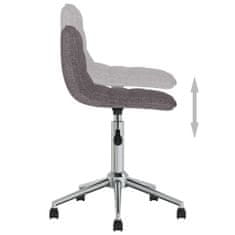 Vidaxl Vrtljivi pisarniški stol, barva taupe, oblazinjen s tkanino