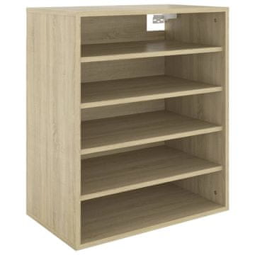 Vidaxl Omarica za čevlje sonoma hrast 60x35x70 cm iverna plošča