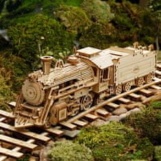 Robotime Prime steam express parni vlak, scale model 1:80, Lesena 3D sestavljanka, (MC501)