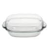 Steklen ovalni pekač s pokrovom Simax 41,6x26xh16cm / 8l / ovalen / steklo