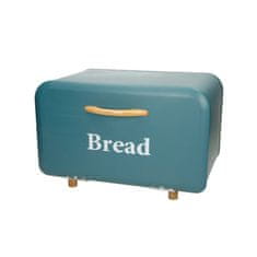 Brandani Posoda za shranjevanje kruha petrolio kovinska 35,5x21xh22,5cm