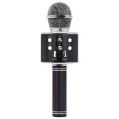 Manta MIC12-BK brezžični mikrofon z zvočnikom, Bluetooth, USB, microSD, črn