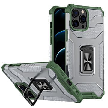HURTEL Hurtel Crystal Ring ohišje za iPhone 13 Pro, zeleno