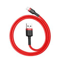 BASEUS Trpežni, prožen kabel USB za iPhone iPhone Lightning QC3.0 2,4 A 0,5 m, rdeč