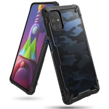 shumee Trpežen, ojačan ovitek za telefon GALAXY M51 FUSION X CAMO, črn