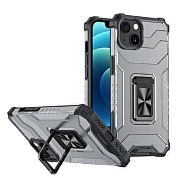 HURTEL Ovitek Crystal Ring Case Kickstand za iPhone 13 mini (črn)