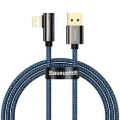 BASEUS legendarni kotni najlonski kabel usb - lightning kabel za igričarje 2.4a 1m modre barve (cacs000003)