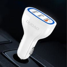DUDAO Avtomobilski polnilnik 3x USB Quick Charge 3.0 QC3.0 2,4 A 18 W bel