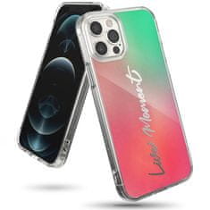 shumee Armoured case ovitek z gel okvirjem iPhone 12 Pro Max Fusion Design roza-zelen