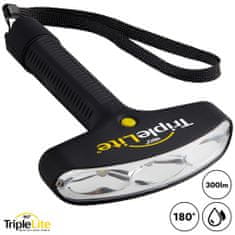 TripleLite TL300 prenosna LED svetilka, 180°, 300 lm, vodoodporna, črna