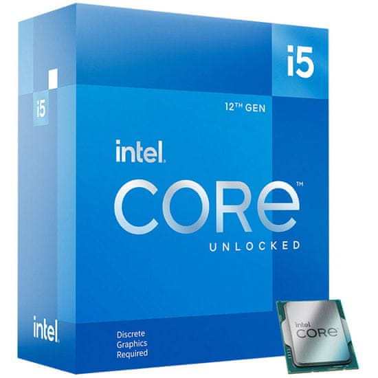Intel Core i5-12600KF procesor, brez hladilnika, 20 MB, LGA1700, 3,7/4,9 GHz (BX8071512600KFSRL4U)