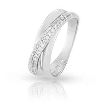 JVD Eleganten srebrn prstan s cirkoni SVLR0234XH2BI