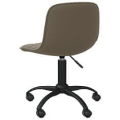 Vidaxl Vrtljivi pisarniški stol, svetlo siv, oblazinjen z žametom