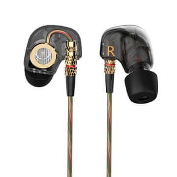KZ ATE hybrid HiFi slušalke, črna