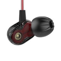 KZ ZSE Hybrid HiFi slušalke, črna