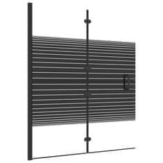Vidaxl Zložljiva tuš kabina ESG 120x140 cm črna