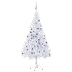 Vidaxl Umetna novoletna jelka osvetljena z bučkami 120 cm 230 vejic