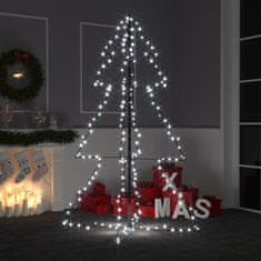 Vidaxl Novoletna jelka stožec 200 LED lučk notranje/zunanja 98x150 cm