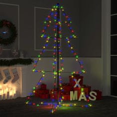 Vidaxl Novoletna jelka stožec 200 LED lučk notranje/zunanja 98x150 cm