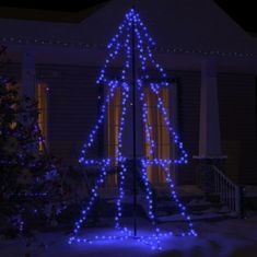 Vidaxl Novoletna jelka stožec 300 LED lučk notranje/zunanja 120x220 cm