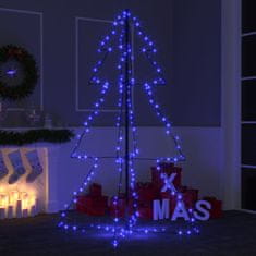 Vidaxl Novoletna jelka stožec 200 LED lučk notranje/zunanja 98x150 cm