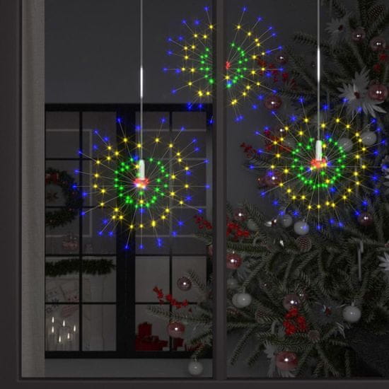 Vidaxl Zunanje novoletne lučke ognjemet 10 kos večbarvne 50cm 1400 LED