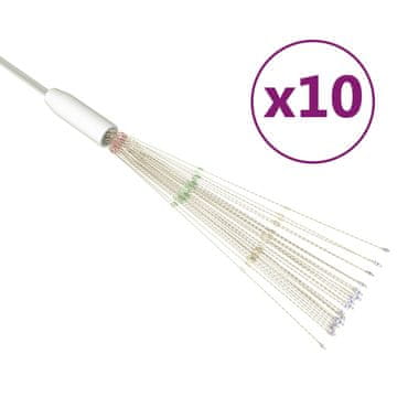 Vidaxl Zunanje novoletne lučke 10 kosov večbarvne 20 cm 1400 LED