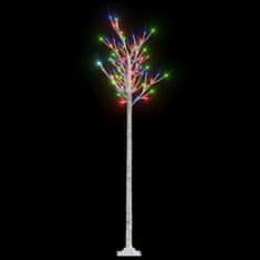 Greatstore Božično drevesce z 200 LED lučkami 2,2 m večbarvno vrba