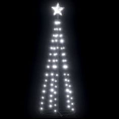 Greatstore Novoletna jelka stožec 84 belih LED lučk 50x150 cm