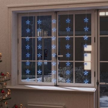 Vidaxl vidaXL Zvezdna svetlobna zavesa 200 modrih LED diod 8 funkcij