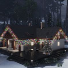 Vidaxl LED zavesa ledene sveče 10 m 400 večbarvnih LED lučk 8 funkcij