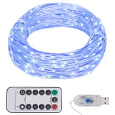 Vidaxl Mikro LED lučke na vrvici 40 m 400 LED modre 8 funkcij