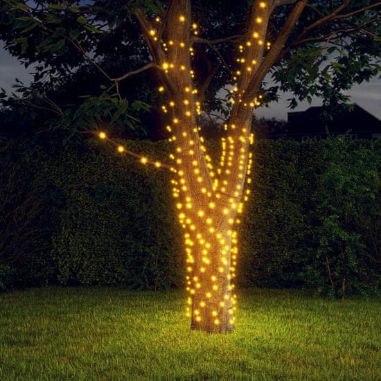 Vidaxl Solarne svetlobne verige 2 kosa 2x200 LED lučk toplo bele