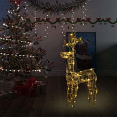 Vidaxl Božični jelen 90 LED lučk 60x16x100 cm iz akrila