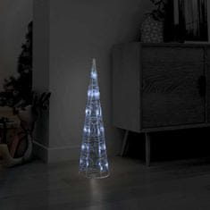 Vidaxl Akrilna okrasna LED piramida hladno bela 60 cm