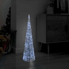 Vidaxl Akrilna okrasna LED piramida hladno bela 90 cm