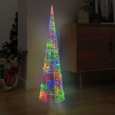 Vidaxl Akrilna okrasna LED piramida večbarvna 120 cm