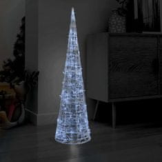 Vidaxl Akrilna okrasna LED piramida hladno bela 120 cm