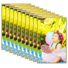 Vidaxl Foto okvirji 10 kosov stenski/namizni zlati 13x18 cm MDF